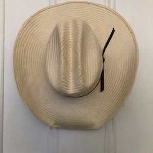 Vintage straw cowboy hat